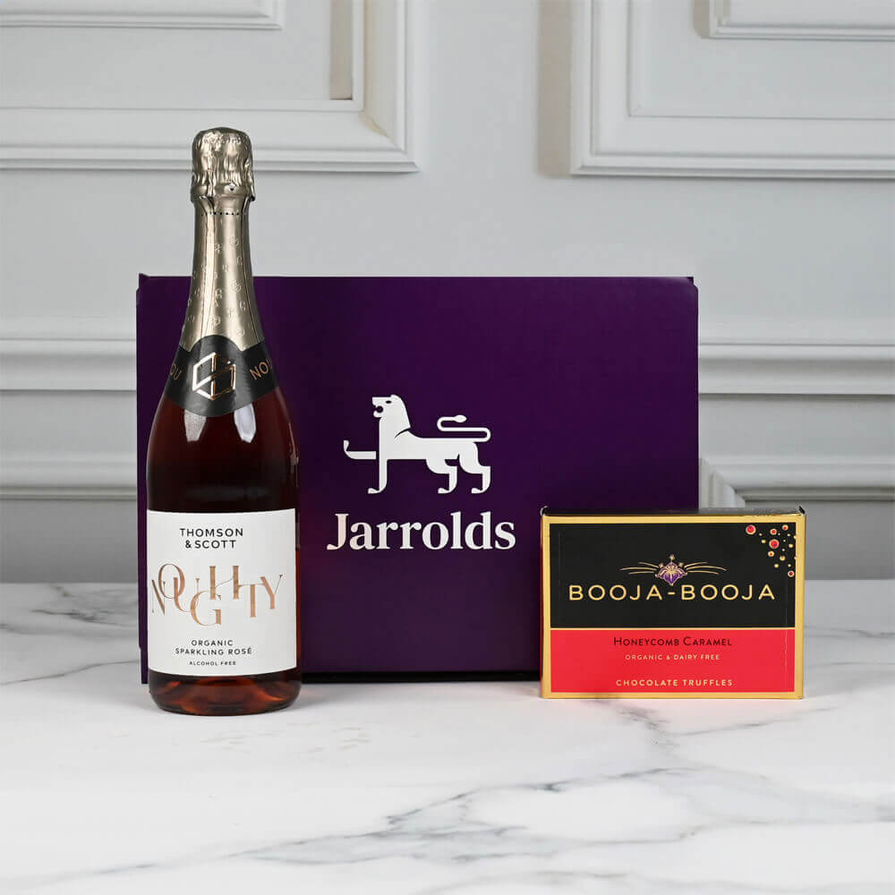 Alcohol-Free Sparkling Rose and Chocolates